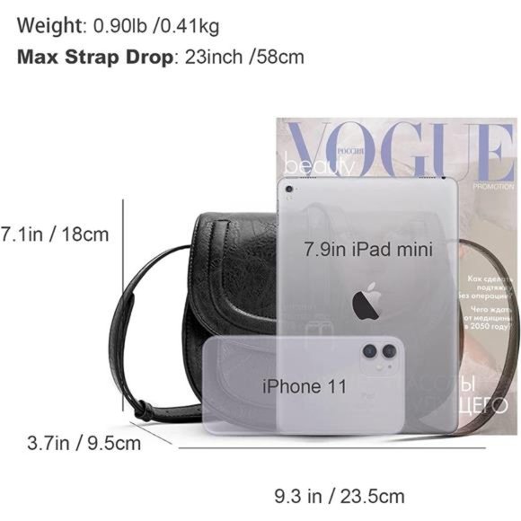 Crossbody Bags for Women Small Over the Shoulder Saddle Purses and Boho Handbags - Picture 4 of 6